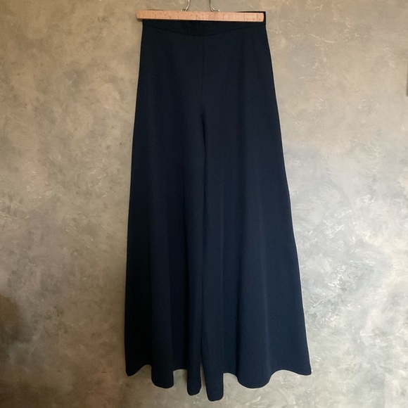 Vintage 70s Wide Leg Bellbottom High Waist Palazzo Pants - Picture 2 of 6